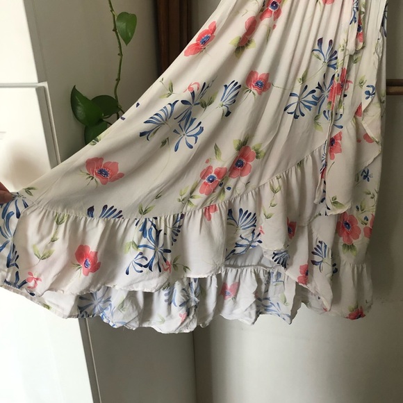 GAP floral rayon faux-wrap midi sundress - Picture 4 of 7